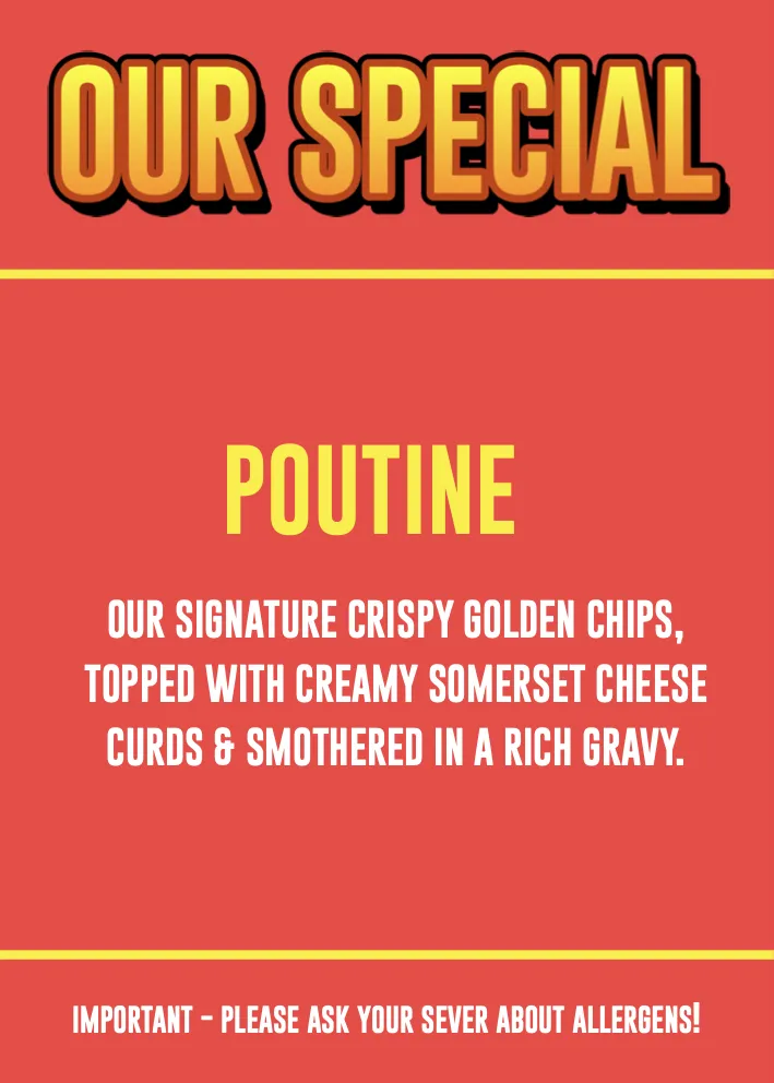 The CHIPS! Our Special board: Poutine